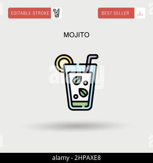 Einfaches Vektorsymbol Mojito. Stock Vektor