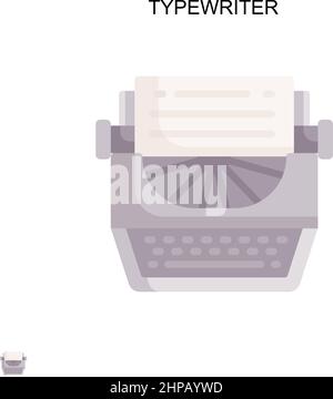 Schreibmaschine einfaches Vektor-Symbol. Illustration Symbol Design-Vorlage für Web mobile UI-Element. Stock Vektor