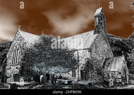 St Mary's Church, Beddgelert, Gwynedd, Wales Stockfoto