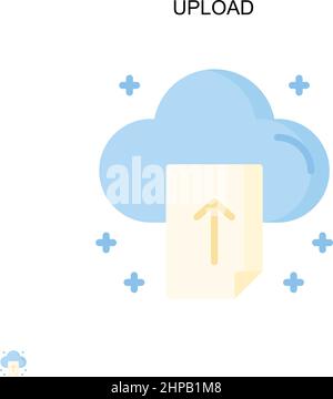 Einfaches Vektorsymbol hochladen. Illustration Symbol Design-Vorlage für Web mobile UI-Element. Stock Vektor