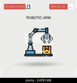Einfaches Vektorsymbol für Roboterarm. Stock Vektor