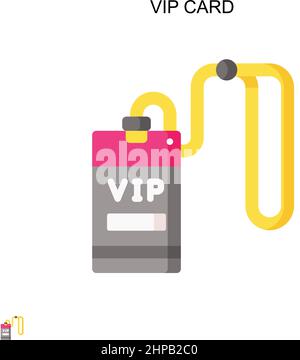 VIP-Karte einfaches Vektorsymbol. Illustration Symbol Design-Vorlage für Web mobile UI-Element. Stock Vektor