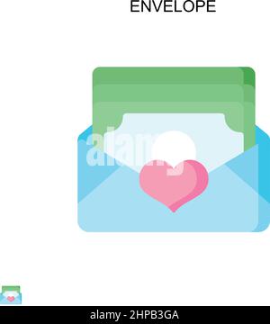 Einfaches Vektorsymbol für Hüllkurven. Illustration Symbol Design-Vorlage für Web mobile UI-Element. Stock Vektor