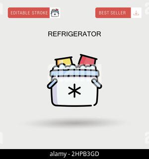 Einfaches Vektorsymbol für Kühlschränke. Stock Vektor