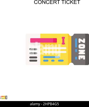 Konzertticket einfaches Vektorsymbol. Illustration Symbol Design-Vorlage für Web mobile UI-Element. Stock Vektor