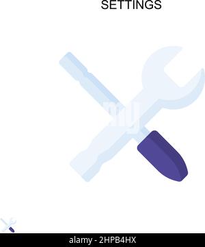 Einstellungen einfaches Vektorsymbol. Illustration Symbol Design-Vorlage für Web mobile UI-Element. Stock Vektor