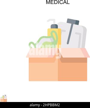 Medizinisches einfaches Vektorsymbol. Illustration Symbol Design-Vorlage für Web mobile UI-Element. Stock Vektor