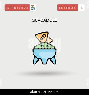 Einfaches Vektorsymbol für Guacamole. Stock Vektor