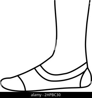 Unsichtbare Sockellinie Symbol Vektor isolierte Illustration Stock Vektor