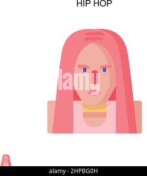 Einfaches Vektor-Symbol für Hip-Hop. Illustration Symbol Design-Vorlage für Web mobile UI-Element. Stock Vektor