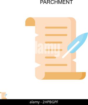 Einfaches Vektorsymbol für Pergament. Illustration Symbol Design-Vorlage für Web mobile UI-Element. Stock Vektor