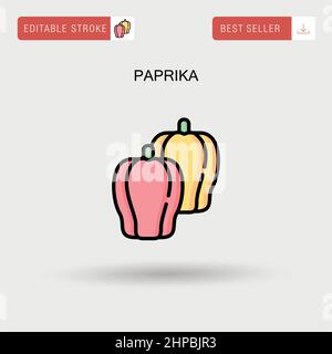 Einfaches Paprika-Vektor-Symbol. Stock Vektor