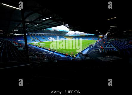 Eine allgemeine Ansicht des Stadions vor dem Premier League-Spiel in der Elland Road, Leeds. Bilddatum: Sonntag, 20. Februar 2022. Stockfoto