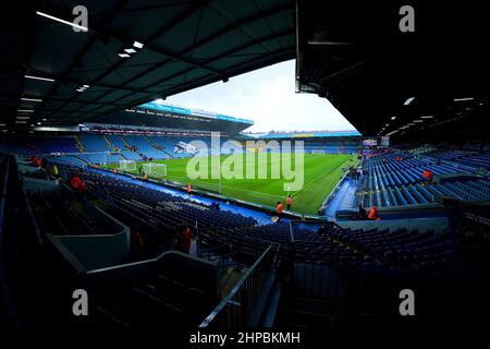 Eine allgemeine Ansicht des Stadions vor dem Premier League-Spiel in der Elland Road, Leeds. Bilddatum: Sonntag, 20. Februar 2022. Stockfoto