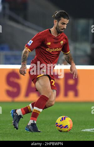 19th. Februar 2022 ; Stadio Olimpico, Rom, Italien; Serie A Fußball, AS Roma gegen Verona; Sergio Oliveira von AS Roma Stockfoto