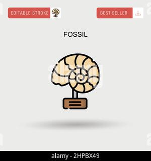 Fossil einfaches Vektor-Symbol. Stock Vektor