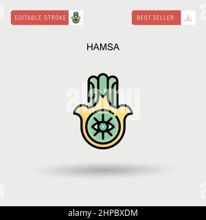 Einfaches Vektor-Symbol von Hamsa. Stock Vektor