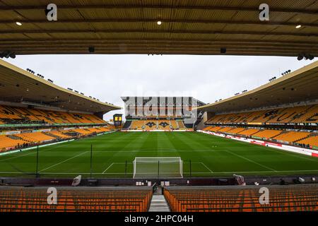 Ein allgemeiner Blick auf das Molineux-Stadion, das Zuhause von Wolverhampton Wanderers vor ihrem Spiel gegen Leicester City Stockfoto