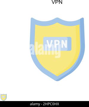 Einfaches VPN-Vektorsymbol. Illustration Symbol Design-Vorlage für Web mobile UI-Element. Stock Vektor