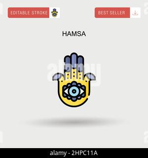 Einfaches Vektor-Symbol von Hamsa. Stock Vektor