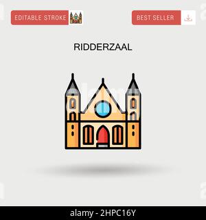 Ridderzaal einfaches Vektorsymbol. Stock Vektor