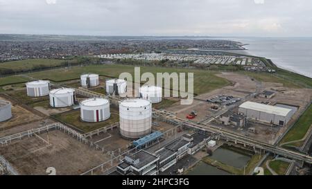 Oikos Storage Ltd, Calor Gas, Canvey Island Essex uk Stockfoto