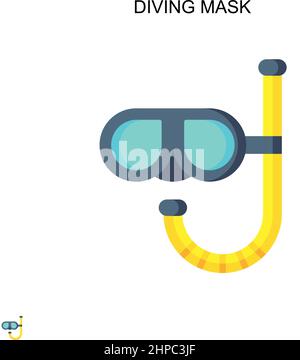 Tauchmaske einfaches Vektor-Symbol. Illustration Symbol Design-Vorlage für Web mobile UI-Element. Stock Vektor