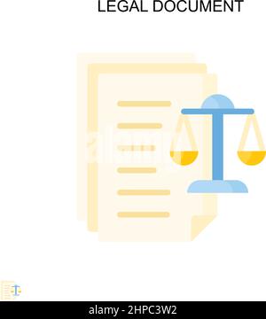 Einfaches Vektorsymbol für Rechtsdokumente. Illustration Symbol Design-Vorlage für Web mobile UI-Element. Stock Vektor