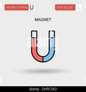 Einfaches Vektor-Symbol für Magneten. Stock Vektor