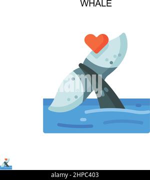 Einfaches Vektor-Symbol für Wale. Illustration Symbol Design-Vorlage für Web mobile UI-Element. Stock Vektor