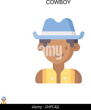 Einfaches Vektorsymbol für Cowboy. Illustration Symbol Design-Vorlage für Web mobile UI-Element. Stock Vektor