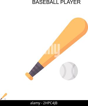 Einfaches Vektorsymbol für Baseballspieler. Illustration Symbol Design-Vorlage für Web mobile UI-Element. Stock Vektor