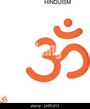 Hinduismus einfaches Vektor-Symbol. Illustration Symbol Design-Vorlage für Web mobile UI-Element. Stock Vektor