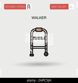 Einfaches Vektorsymbol Walker. Stock Vektor