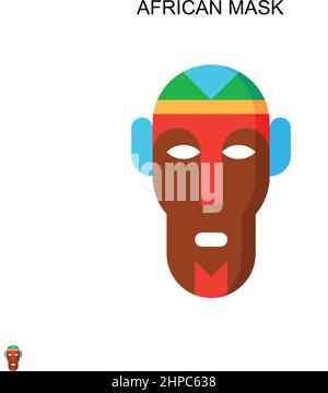 Afrikanische Maske einfaches Vektor-Symbol. Illustration Symbol Design-Vorlage für Web mobile UI-Element. Stock Vektor
