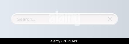Suchleiste. Element für Benutzeroberfläche, Anwendungen und Webseiten. Vektorgrafik. Stock Vektor