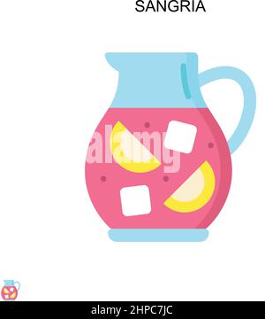 Einfaches Vektorsymbol für Sangria. Illustration Symbol Design-Vorlage für Web mobile UI-Element. Stock Vektor