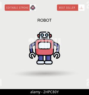 Einfaches Vektorsymbol für Roboter. Stock Vektor