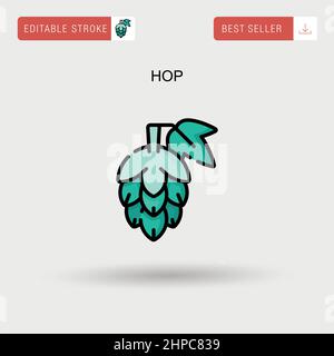 Hop Simple Vector-Symbol. Stock Vektor