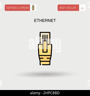 Ethernet Simple Vector-Symbol. Stock Vektor