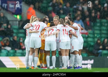 Norwich, Großbritannien. 20th. Februar 2022. Norwich, England, Februar 20th 2022: Spieler Englands während des Arnold Clark Cup Fußballspiels zwischen England und Spanien in der Carrow Road in Norwich, England. Daniela Porcelli /SPP Quelle: SPP Sport Press Foto. /Alamy Live News Stockfoto