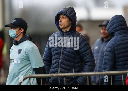 Sylvain Houles Cheftrainer von Toulouse Olympique während des Spiels in Eccles, Vereinigtes Königreich am 2/20/2022. (Foto von James Heaton/News Images/Sipa USA) Stockfoto