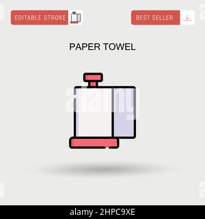 Einfaches Vektorsymbol für Papierhandtücher. Stock Vektor