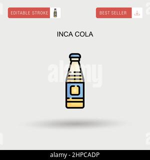 Inca Cola einfaches Vektor-Symbol. Stock Vektor