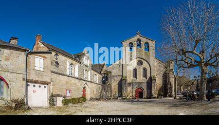 Vue panoramique de l'église abbtiale Saint Pierre Stockfoto