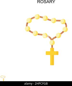 Rosenkranz einfaches Vektor-Symbol. Illustration Symbol Design-Vorlage für Web mobile UI-Element. Stock Vektor