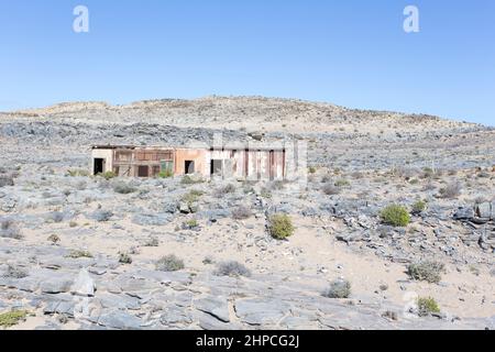 Pomona, Namibia - 16. August 2018: Blick auf die Ruinen von Pomona, einer verlassenen Diamantenstadt Stockfoto