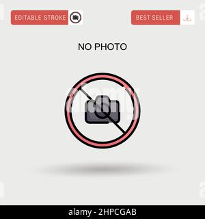 Kein einfaches Vektorsymbol für Fotos. Stock Vektor