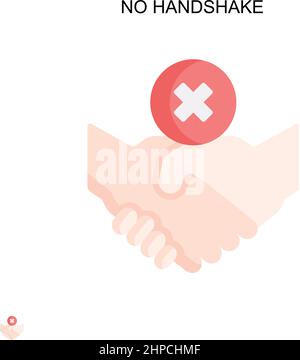 Kein Handshake einfaches Vektorsymbol. Illustration Symbol Design-Vorlage für Web mobile UI-Element. Stock Vektor