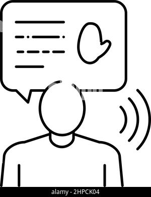 Abbildung des Symbols für menschliche Grußansage Stock Vektor